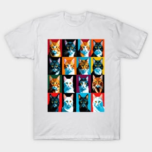 Pop Art Cat Portraits T-Shirt